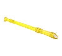 Qqmora 8-Hole Clarinet Transparent with Cleaning Rod Portable Instrument for Beginners and Students ABS Material (Yellow)