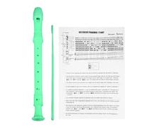 Qqmora 8 Hole Recorder Lightweight Portable Descant Flauta for Kids Students Music Learning ABS Design (Green)