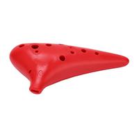 Qqmora ABS Ocarina C Tune, 12 Hole Musical Instrument Easy to Carry for Beginners and Experts, Comfortable and Stylish Design (Red)