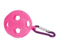 Qqmora Ball Cover Soft Silicone Sleeve with Keychain for Easy Carrying Training Accessory Colorful Options (Rosy Red)