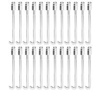 Qqmora Banjo Hooks Silver Metal Chrome Plated Parts 24Pcs Nice Quality Durable Rust Proof Musical Instrument Accessories for Banjo Ukulele Guitar