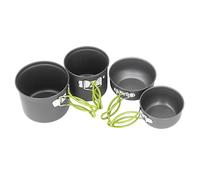 Qqmora Camping Pot Kit Multi Layers Design with Folding Handle for 2 to 3 Person Hikers Aluminum Alloy Cooking Set