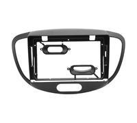 Qqmora Car Stereo Radio Fascia Dash Panel Frame Trim Panel 9 Inch ABS Black Navigation Frame with Precise Fit Original Layout for I10 2007 to 2013 (Without Wire Harness)