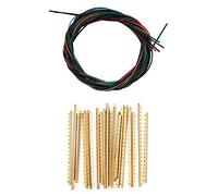 Qqmora Classical Guitar Strings Set, Multicolored Nylon with Brass Fret Wire, Replacement for 6 String Classical Guitar, 6 Strings + 19 Fret Wires