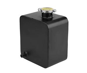 Qqmora Coolant Expansion Reservoir Aluminum Universal High Performance Overflow Tank With Cap For Automotive Engine Cooling System Black 2.5L Capacity Durable Construction