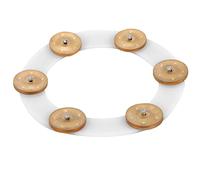 Qqmora Drum Cymbals Hi Hat Tambourine with Bright Jingle Sound, Durable Stainless Steel Bells for Drummers, Size 19cm / 7.5in - Perfect Percussion Accessory (Gold)