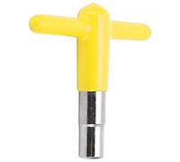 Qqmora Drum T Shaped Wrench with Silicone Handle for Easy Tuning and Repairing Music Instruments, Durable Zine-alloy Material, Compact Size (Yellow)