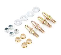Qqmora Durable Brass Steel Door Hinge Pins Bushing Kit 19299324 Set Replacement for Avalanche,Direct Fit to OEM Parts,Fit for Avalanche/Base/Silverado/Suburban/Tahoe, 4 X Pins/Bushing/Washer/Nut