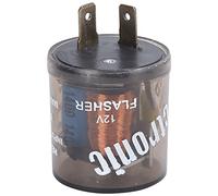 Qqmora Flasher Relay 12V 2Pin Heavy Duty Replacement for C1500 F-150 | Electronic Turn Signal Blinker, ABS Shell, Direct Install, Compatible with LED and Regular Bulbs, Front Left Right Position