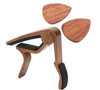 Qqmora Guitar Solid Wood Ergonomic Clamp for Quick Key Change on Acoustic Guitar, Ukulele, Bass, Violin, Includes 2 Picks