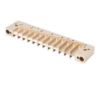 Qqmora Harmonica Comb 12-Hole Durable Metal Gold for 270D LA12 TOOTS Reed Plate Replacement (Gold)