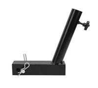 Qqmora Heavy Duty Hitch Flag Pole Holder Angled Flagpole Mount for Trucks SUVs RVs with 2 Inch Hitch Receiver Black Metal Alloy