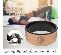 Qqmora High Density PU Rubber Yoga Wheel Circles for Workouts, Strong and Tear Resistant, Perfect for Fitness Enthusiasts, 1 X Yoga Wheel (black inner ring)