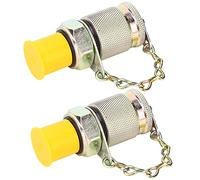 Qqmora High Pressure Hydraulic Test Adapter Set, Durable Measuring Point Coupling Tool for Pressure Monitoring and Sampling, 2Pcs, Carbon Steel (#3)