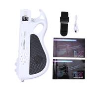 Qqmora Kids Electric Guitar Foldable LED Light Up 7 Sounds BT Rechargeable for Music Enthusiasts ABS Material (White)