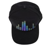 Qqmora LED Message Display Baseball Cap Adjustable Size Cotton Fabric for Baseball Games, Parties User Friendly LED Hat 1 Hat