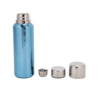 Qqmora Lightweight Insulated Water Bottle for Travel with Tea Infuser Design, Pure Ti Material, 500ml for Outdoor Activities (Blue)