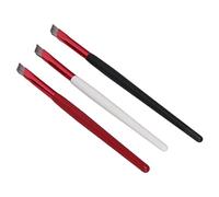 Qqmora Makeup Angled Brow Brush for Detailed Eyebrow Styling | 3pcs included, lightweight aluminum, great for eyes and lips