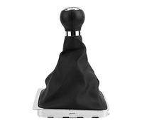 Qqmora Manual 6 Speed Gear Shift Stick Lever Cover Kit for B6 3C 2005-2010 Luxury Black Durable PU Leather