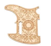 Qqmora Maple Wood Guitar Pickguard Protector Set for TL Guitar Replacement, Anti-Scratch Decoration for Lovers, Includes Volume Controller Panel, Wooden Color, 1 Unit