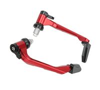 Qqmora Motorcycle Handlebar Brake Clutch Lever Guard, Impact Proof Protector for 22mm Handlebars, Fits and, 2 Units Included (Red)