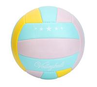 Qqmora Outdoor Volleyball Multi-Purpose Purple Blue Yellow Scratch Resistant Size 5 Volleyball Lightweight Soft PVC for Beginner Pool,Volleyball supplies