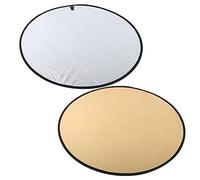 Qqmora Photography Lighting Reflector, 2 in 1 Collapsible | Portable, Foldable, Silver and Gold Reflective, Indoor and Outdoor Use