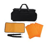 Qqmora Portable DJ Equipment Bag with Anti-Slip Bottom Handle and Adjustable Strap DJ Controller Storage Case for Traveling DJs on the Move 900D Oxford Fabric Bag with Removable Dividers