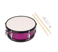 Qqmora Professional 14x5.5 Inch Snare Drum Set with Drumsticks Tuner Shoulder Strap Rose Red Stainless Steel Snare Percussion Instrument for Drummers and Musicians