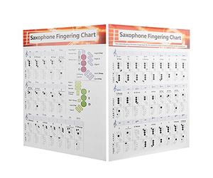 Qqmora Saxophone Fingering Chart Comprehensive Guide Essential Exercise Reference Table Portable Durable Coated Paper for Beginners Sax Players Musical Instruments Accessories
