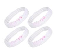 Qqmora Sequin Headbands for Dance and Fitness Sessions (White) | Comfortable fit, stretchy fabric, versatile for yoga, durable stitching, vibrant colors