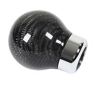 Qqmora Smooth Round Ball Carbon Fiber Gear Shifting Lever Knob for Manual and Automatic Transmission Car Interior (Without Gear)