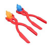 Qqmora Snowball Maker Tools for Kids Winter Fun - 2pcs Lightweight Plastic Snow Ball Clips for Snowball Fights and Outdoor Play