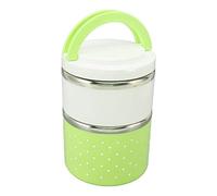 Qqmora Thermal Lunch Box Double Layer Durable Anti Food Storage for School and Work (Green)