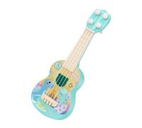 Qqmora Toddler Ukulele Guitar Toy Mini 4 Strings Kids Educational Learning Musical Instrument Playable Cute Themed Design Durable Plastic Size 26x9.5cm (Dinosaur Pattern)