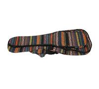 Qqmora Ukulele Bag Ethnic Style Durable 4-String Guitar Case with Double Shoulder Strap for Travel Cotton Material