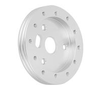 Qqmora Universal 3 Hole 0.5in Steering Wheel Spacer Grant Hub Adapter for Car Enthusiasts Aluminum Alloy 3.5in Polished Black (Silver)