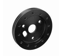 Qqmora Universal 3 Hole 0.5in Steering Wheel Spacer Grant Hub Adapter for Car Enthusiasts Aluminum Alloy 3.5in Polished Black (Black)