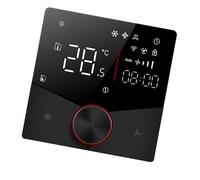 Qqmora Wifi Thermostat Stylish and Slim Profile LED Panel Touch 5 and 2 Programmable for Minimalist Decor Integration (Black color)