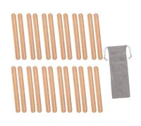 Qqmora Wooden Rhythm Sticks Premium Musical Percussion Instruments for Kids Classroom Activities, 12 Pairs Music Accompaniment Sticks for Group Learning