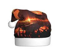 qqoupp Animals of the African Savannah Pattern Christmas Hat for Adult for Christmas, Halloween, New Year, sales, promotions