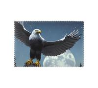 QQOUPP Eagle under the stars Prints Placemats for Dining Table Set of 6 12x18in Heat Resistant, Washable, and Durable Placemats for Kitchen, Home, Hotel