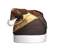 qqoupp Italian Old Street Pattern Christmas Hat for Adult for Christmas, Halloween, New Year, sales, promotions