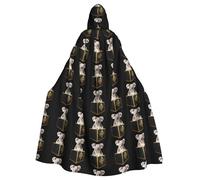 qqoupp Koala in a box Prints Halloween Adult Hooded Cape Super Large Hooded Cloak with Bow Tie, No Zipper
