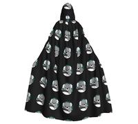 qqoupp Koala sleeping on the planet Prints Halloween Adult Hooded Cape Super Large Hooded Cloak with Bow Tie, No Zipper