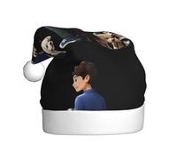 qqoupp Little boy leading a group of puppies Pattern Christmas Hat for Adult for Christmas, Halloween, New Year, sales, promotions