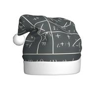 qqoupp Math Geometry Geek Calculus Pattern Christmas Hat for Adult for Christmas, Halloween, New Year, sales, promotions