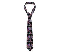qqoupp Men's Necktie Tie colorful elephant Pattern Soft and Comfortable, Non-Deforming, Fade-Resistant, Flat and Crisp