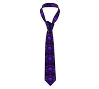 qqoupp Men's Necktie Tie Ghost face in spider's web Pattern Soft and Comfortable, Non-Deforming, Fade-Resistant, Flat and Crisp