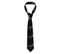 qqoupp Men's Necktie Tie Original Tyrannosaurus Pattern Soft and Comfortable, Non-Deforming, Fade-Resistant, Flat and Crisp